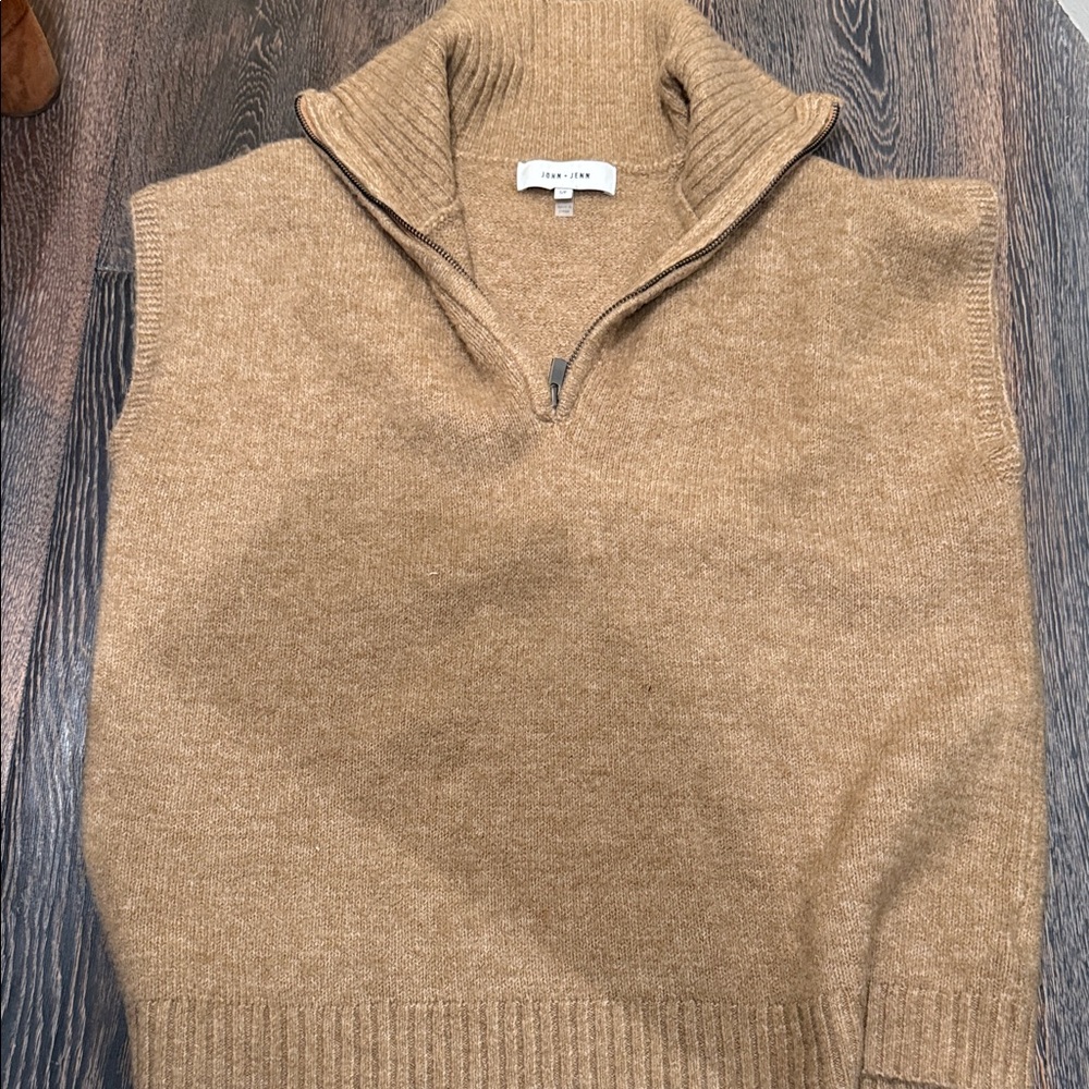 John+ JennTan Zip-Up Sweater Vest